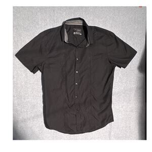 Outlander by Craft+Flow Men’s M 40 Black Woven Short Sleeve Button-Up